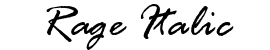 Choose RageItalic Font