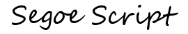Choose Segoe_Script Font